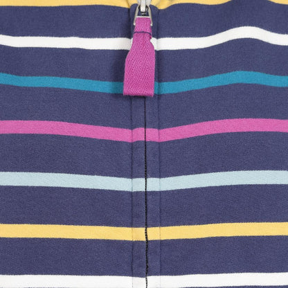 Lazy Jacks Ladies Full Zip Striped Sweatshirt LJ32