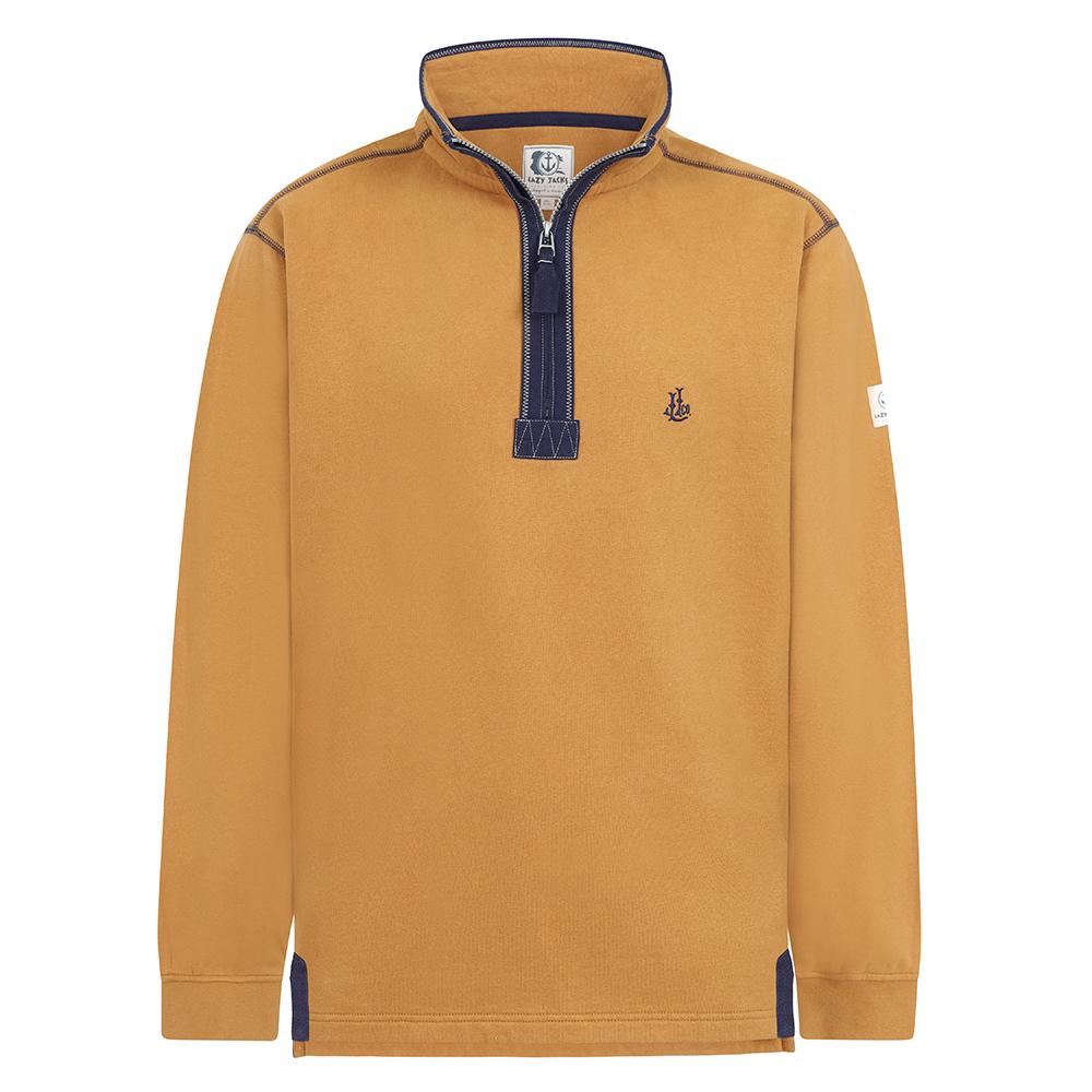 Lazy Jacks Mens Classic 1/4 Zip Plain Sweatshirt  - LJ40