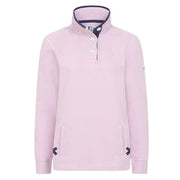 Lazy Jacks Ladies 1/4 button sweatshirt rose - LJ5
