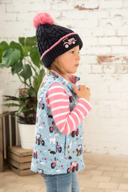 Lighthouse Children's Alex Gilet - Sky Farm Print