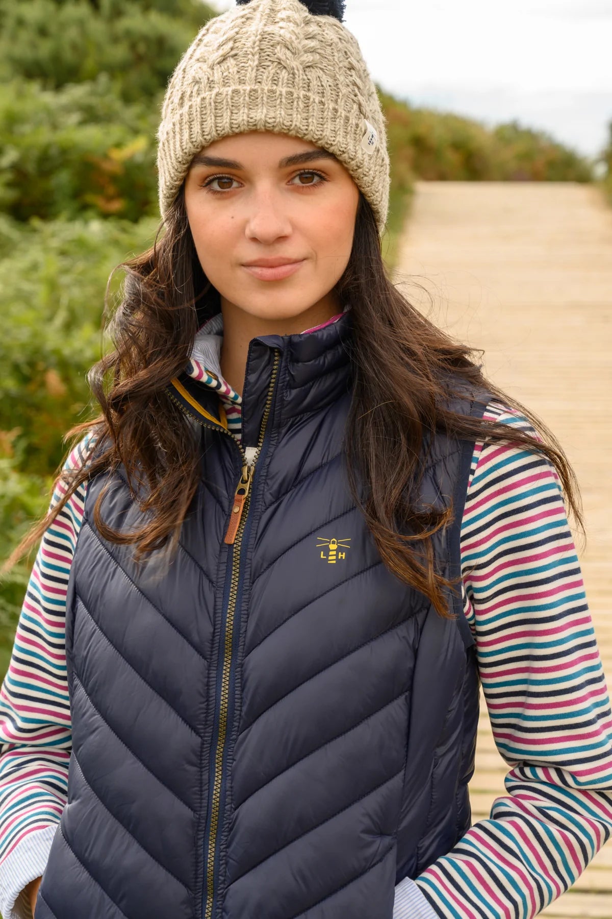 Lighthouse Laurel Gilet in Navy