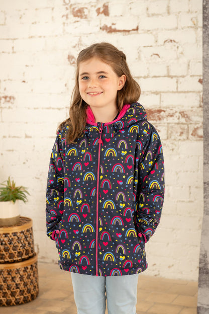 Lighthouse Girls Amelia Rainbow Print Coat