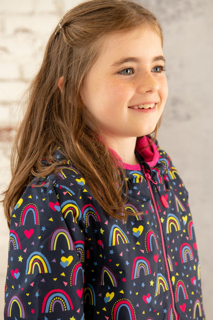 Lighthouse Girls Amelia Rainbow Print Coat