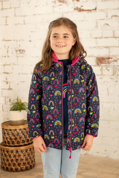 Lighthouse Girls Amelia Rainbow Print Coat