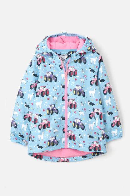 Lighthouse Girls Amelia coat - Sky Farm Print