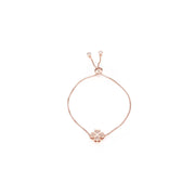 Lucky You - Rose Gold Clover Slider Bracelet - from Frinkle