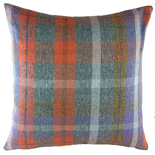Evans Lichfield Wrap Country Manor Check Bracken Cushion