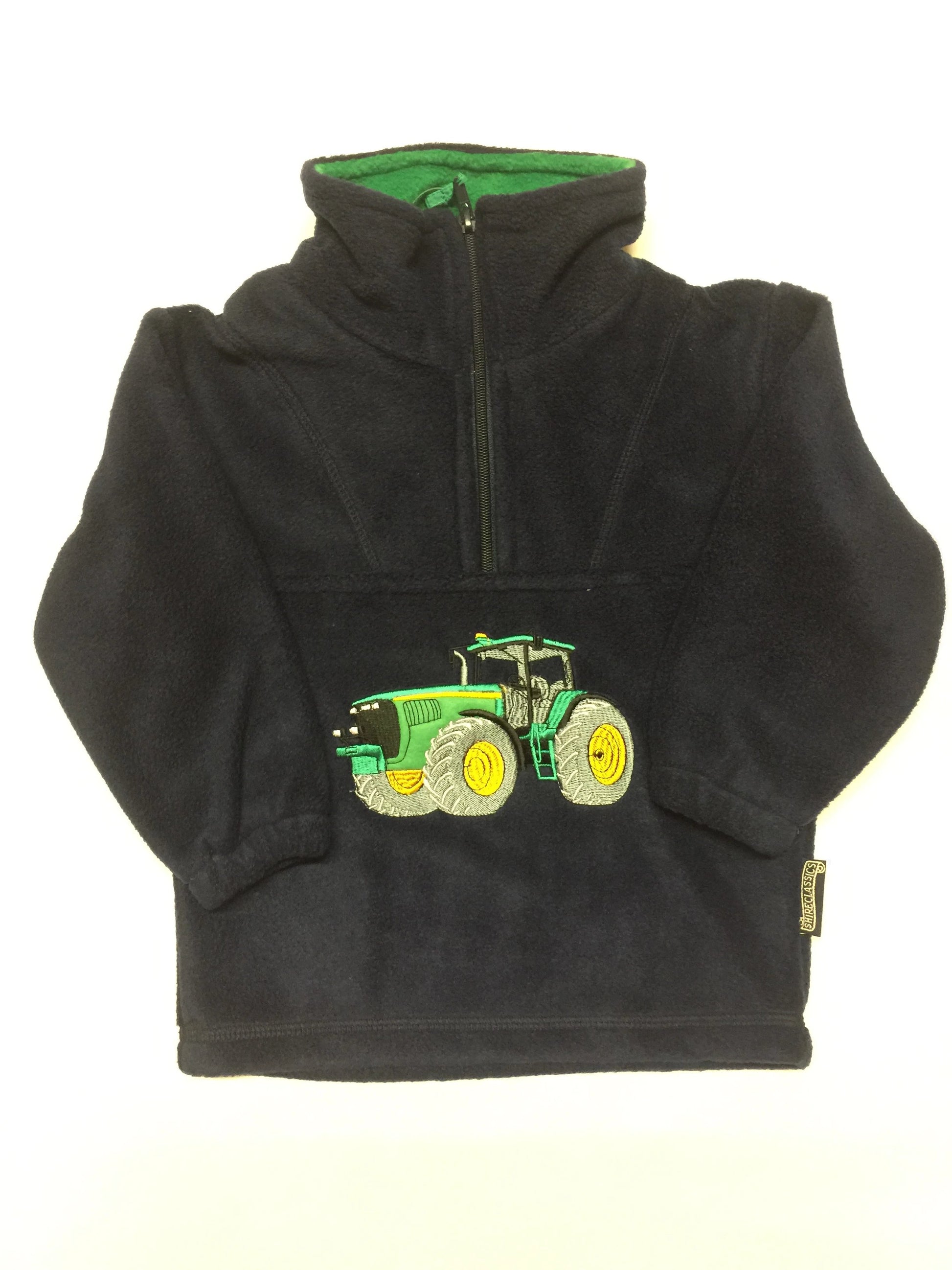 Boys' Green Tractor (John Deere) Fleece in Navy