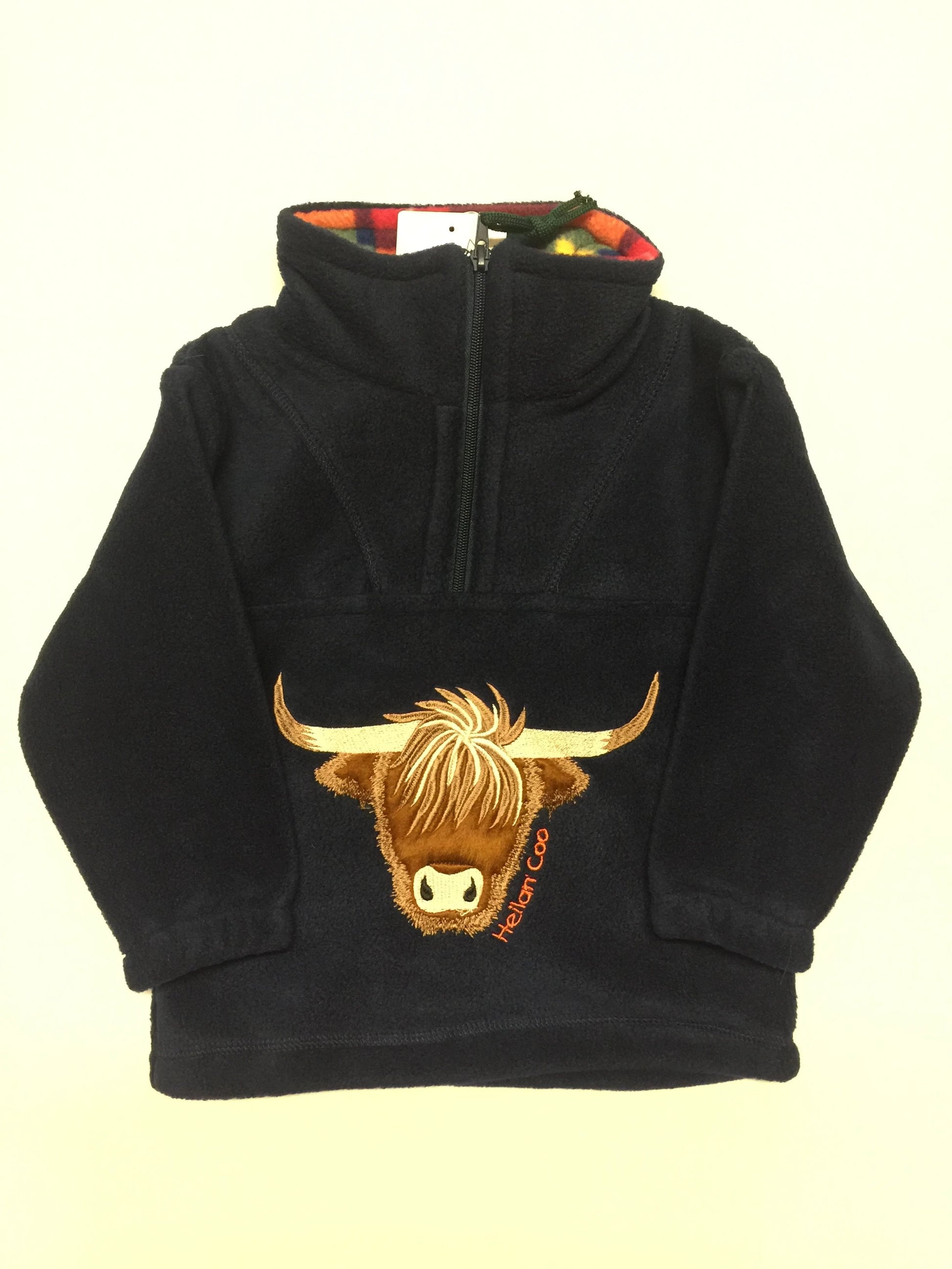 Boys' Highland Cow Fleece in Black