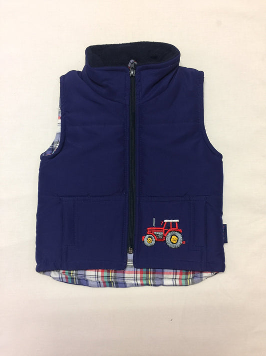 Boys' Tractor Bodywarmer in Dark Blue