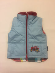 Boys' Tractor Bodywarmer in Pale Blue