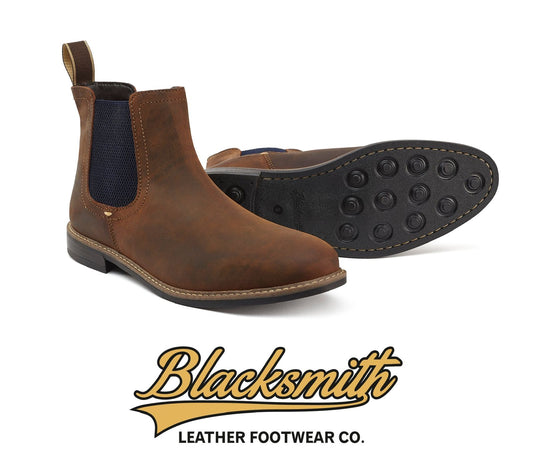 Blacksmith Waxed Tan Chelsea Dealer Boots ME-M008