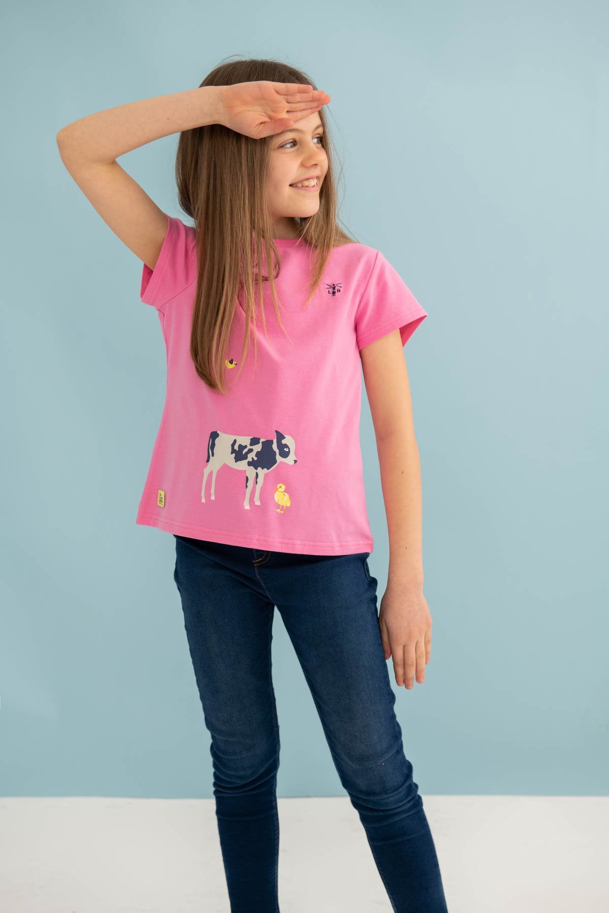 Lighthouse Girls Causeway Short Sleeve Tee Shirt Calf / Chick Print @ millscountrystore.com