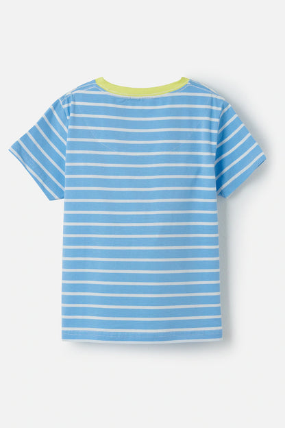 Lighthouse Causeway Kids T-Shirt - Blue Stripe Bunny