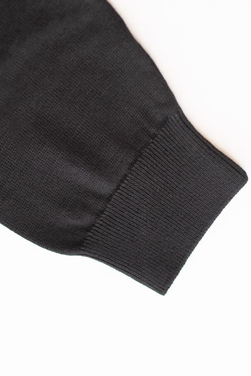 House of CAVANI BLACK CREWNECK KNIT