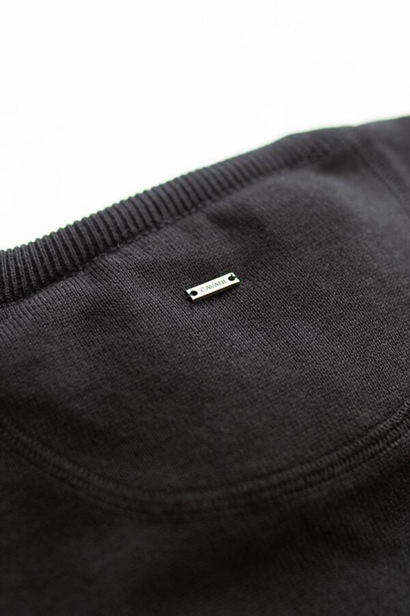 House of CAVANI BLACK CREWNECK KNIT