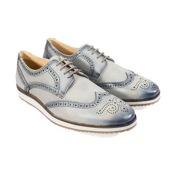 House of Cavani Mandu Grey Casual Brogue Shoes at Mills Country Store