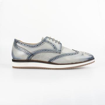 House of Cavani Mandu Grey Casual Brogue Shoes at Mills Country Store