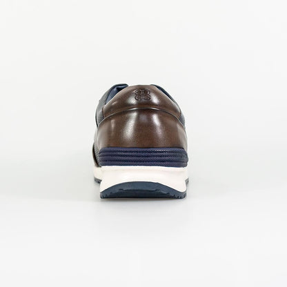 Cavani Portland Shoes in Navy/Brown
