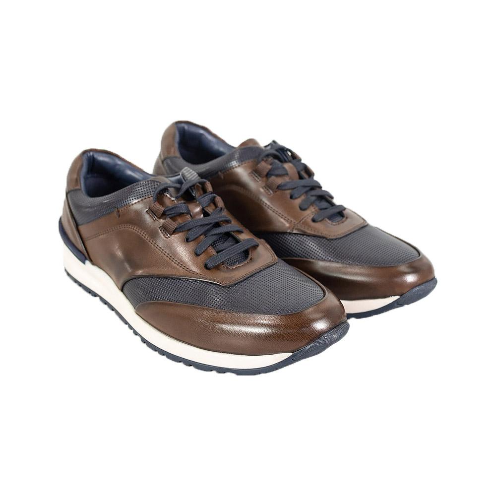 Cavani Portland Shoes in Navy/Brown