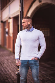 HOUSE OF CAVANI ECRU CREWNECK KNIT