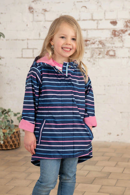 Lighthouse  Charlotte - Girls Jacket   Blue / Pink stripe