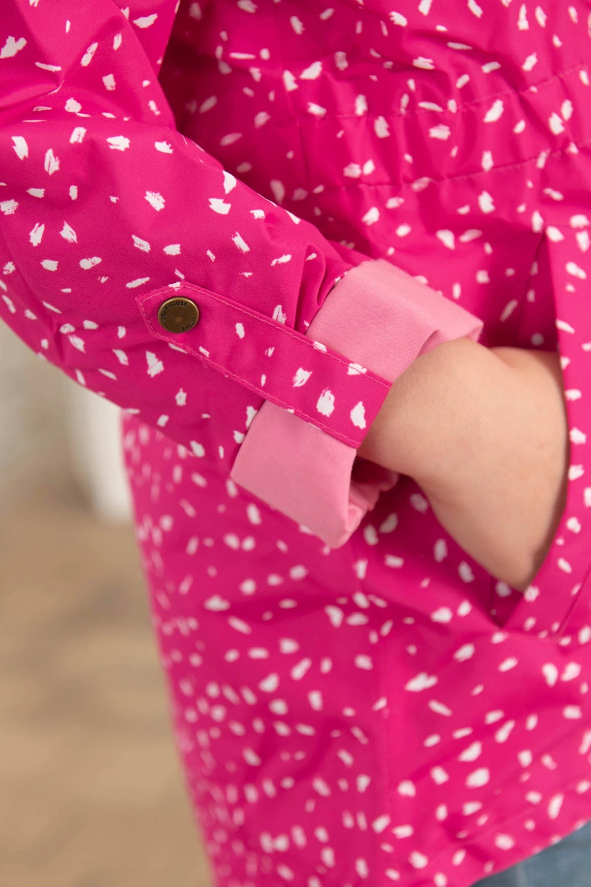 Charlotte - Girls Jacket Bright Pink Print