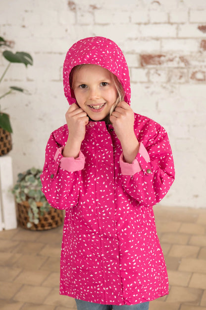 Charlotte - Girls Jacket Bright Pink Print
