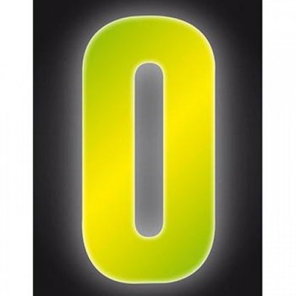 High Visibility Fluorescent Yellow Reflective Wheelie Bin Numbers 0-9