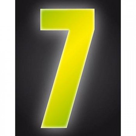High Visibility Fluorescent Yellow Reflective Wheelie Bin Numbers 0-9