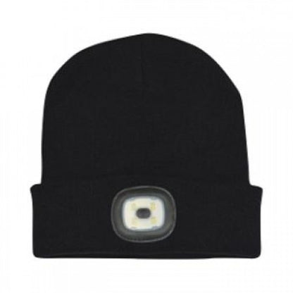 Storm ridge adults head lamp beanie hat  (Black)