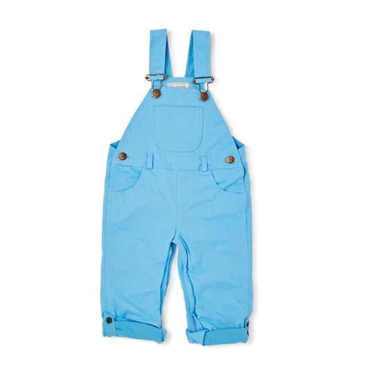 Dotty Dungarees in Sky Blue