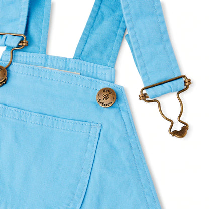 Dotty Dungarees in Sky Blue
