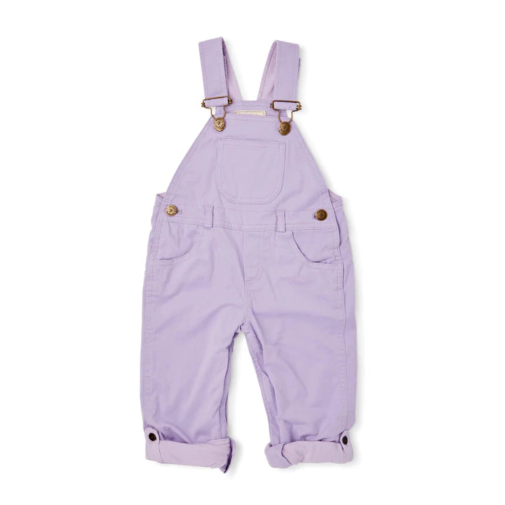 Dotty Dungarees in Lilac Denim