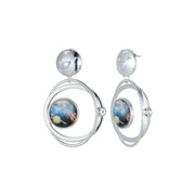Silver Galaxy Oversized Earrings - from Frinkle