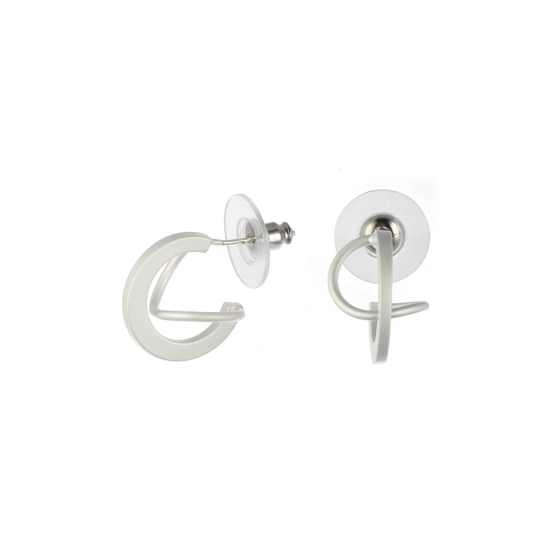 CiCi Hoops - Silver CC Little Hoop Earrings - from Frinkle