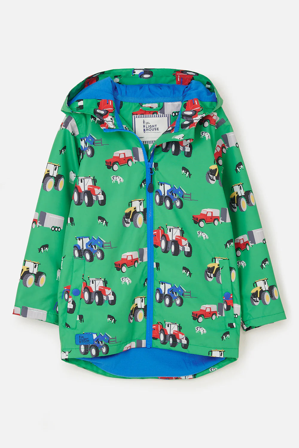 Lighthouse Boys Ethan Waterproof Pea Green Tractor