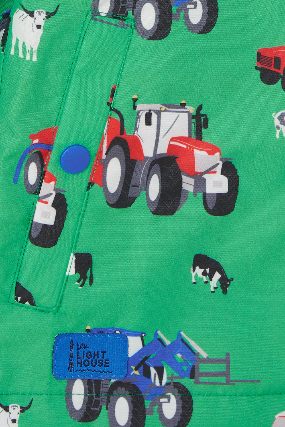 Lighthouse Boys Ethan Waterproof Pea Green Tractor