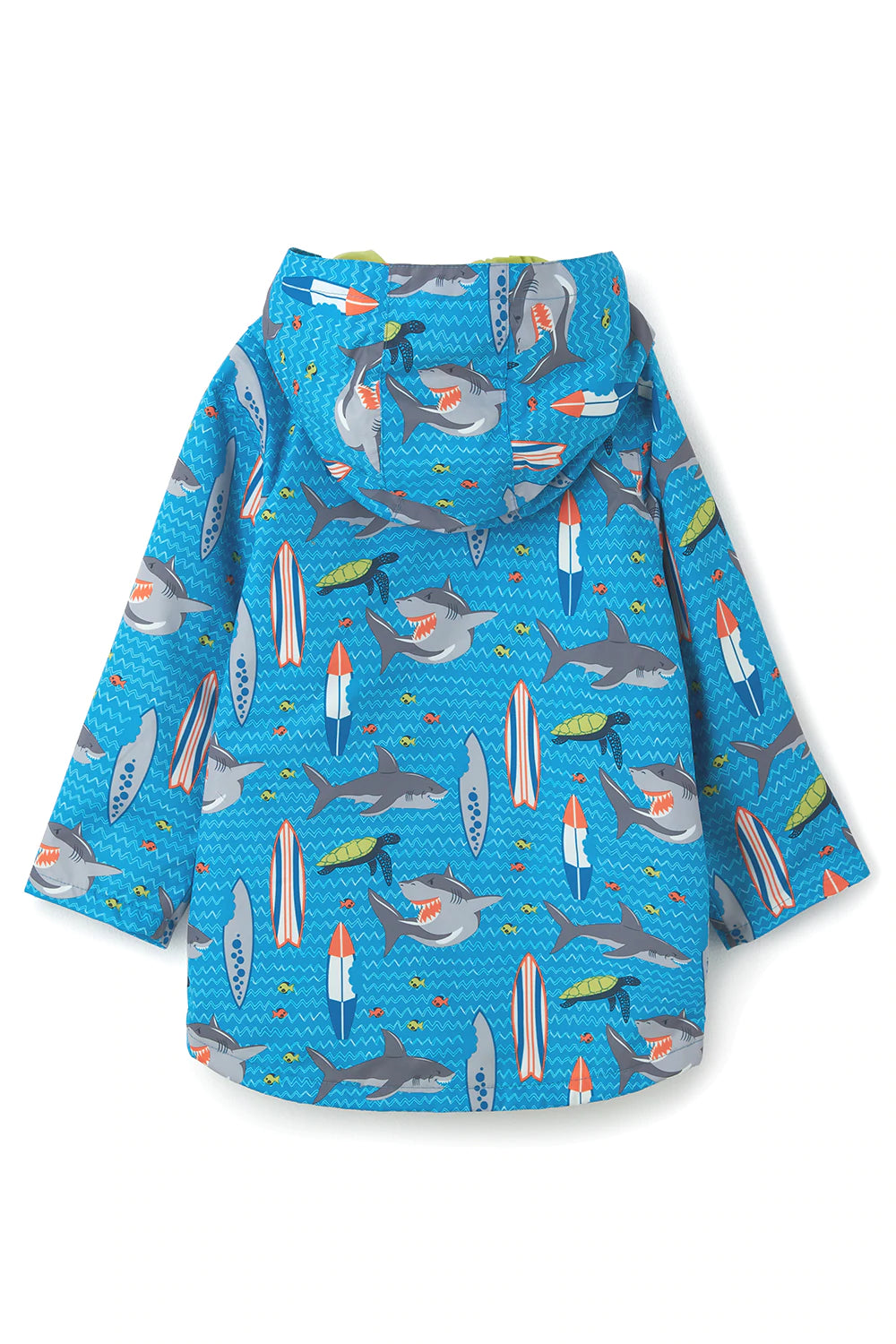Lighthouse Boys Ethan Shark / Surf Print Waterproof Coat