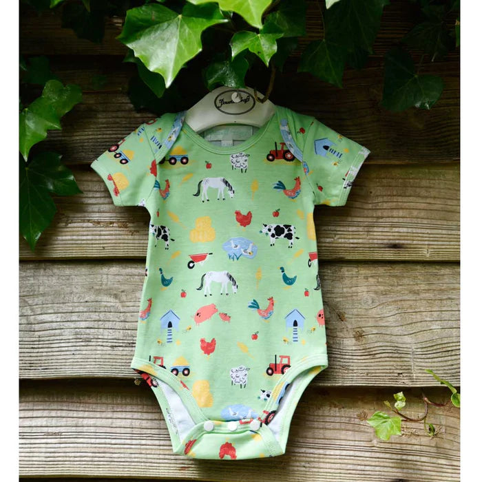Powell Craft Farmyard Print Babygrow FM8