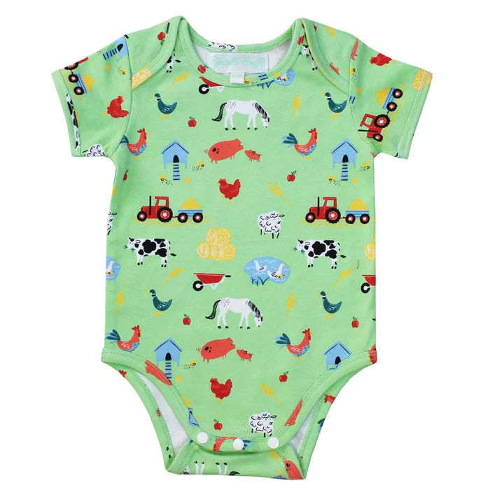 Powell Craft Farmyard Print Babygrow FM8