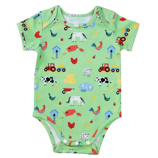 Powell Craft Farmyard Print Babygrow FM8