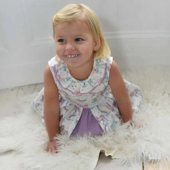 Powell Craft Unicorn Pinafore Dress GD24