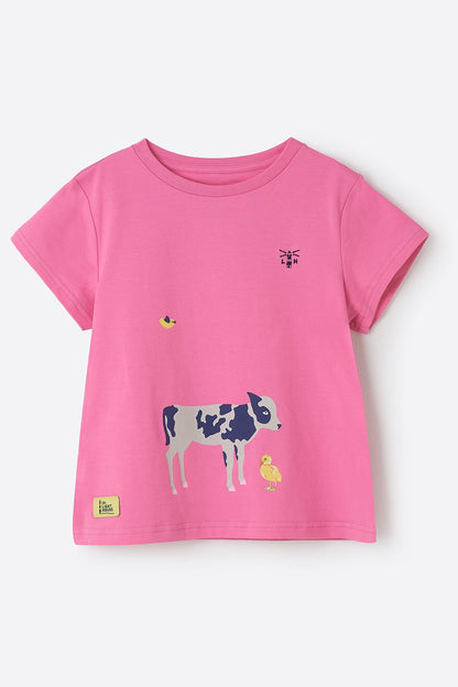 Lighthouse Girls Causeway Short Sleeve Tee Shirt Calf / Chick Print @ millscountrystore.com