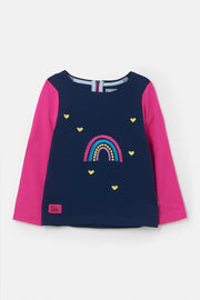 Lighthouse Causeway Kids Top / T-Shirt in Rainbow Applique