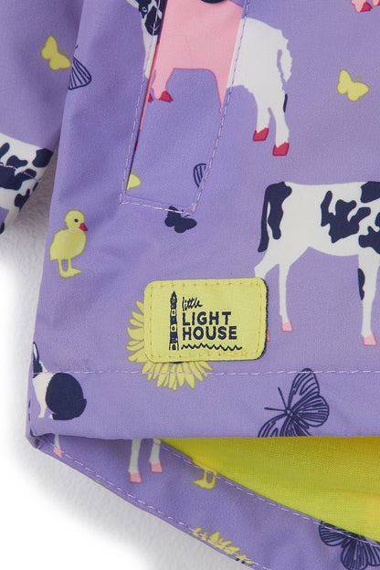 Lighthouse Girls Olivia Waterproof Coat Farm Animal