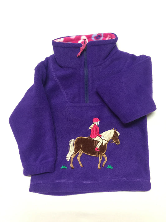 Girls' Pony Fleece in Purple