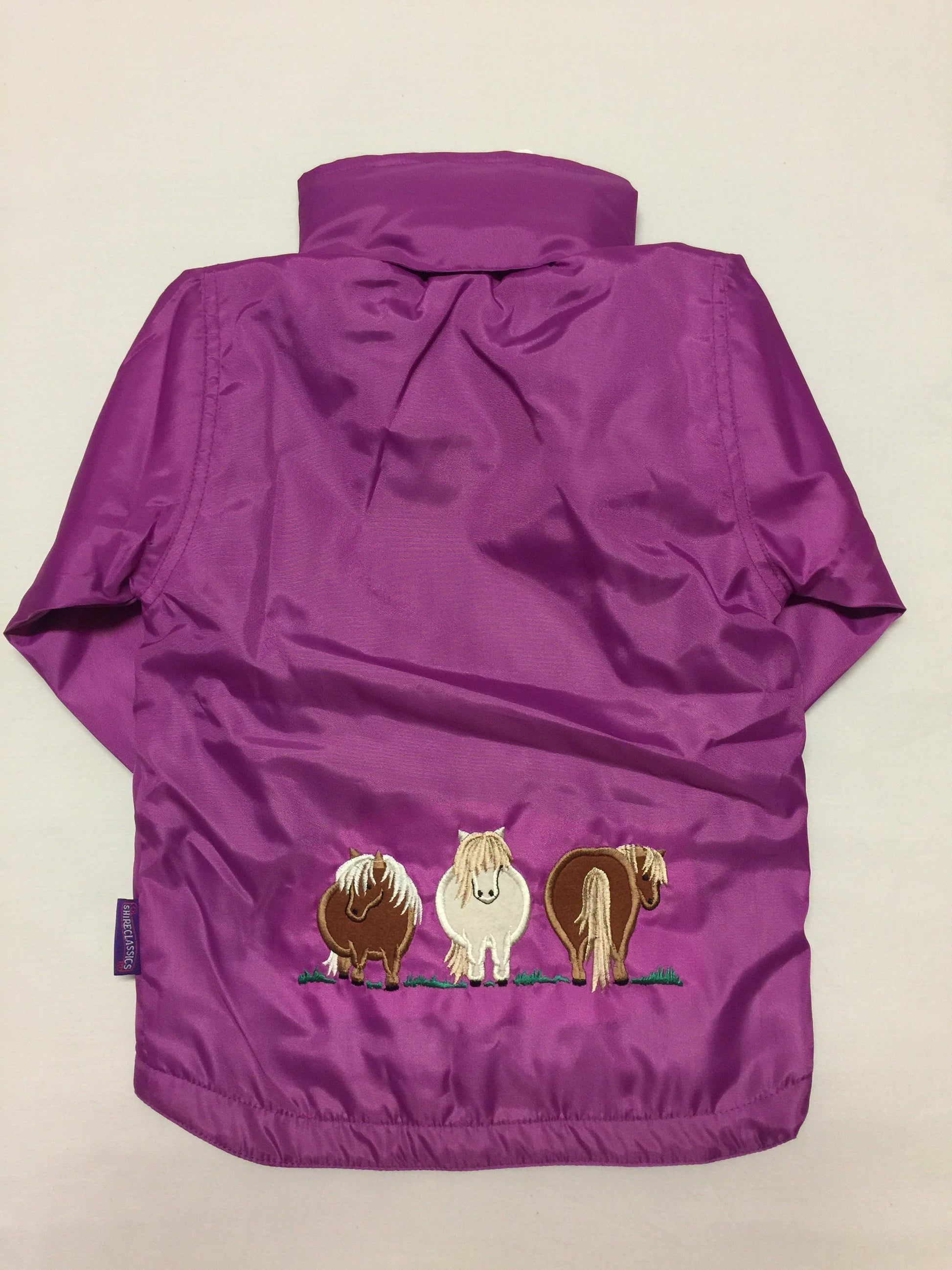 Girls' Pony Showerproof Jacket in Purple