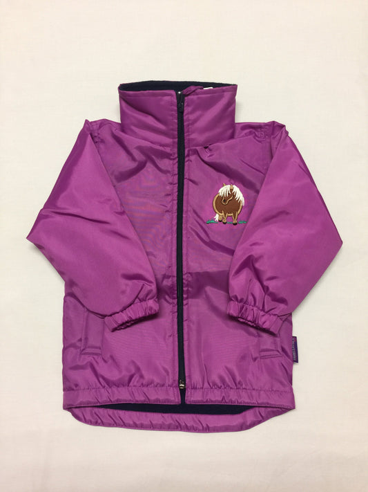 Girls' Pony Showerproof Jacket in Purple