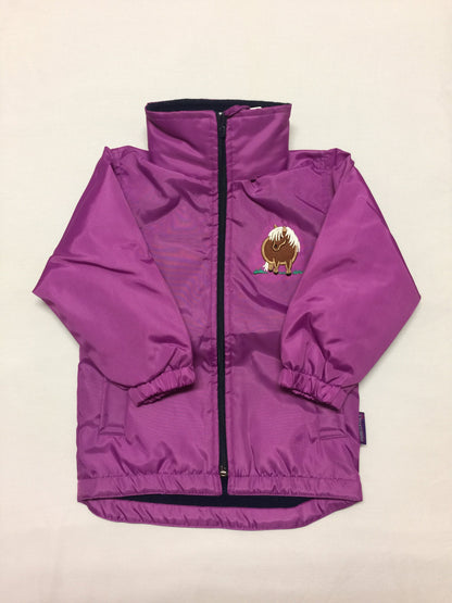 Girls' Pony Showerproof Jacket in Purple
